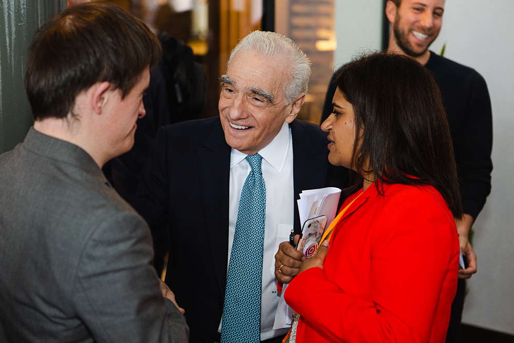 It was brilliant meeting this great director, Martin Scorsese, after his David Lean lecture at Covent Garden.